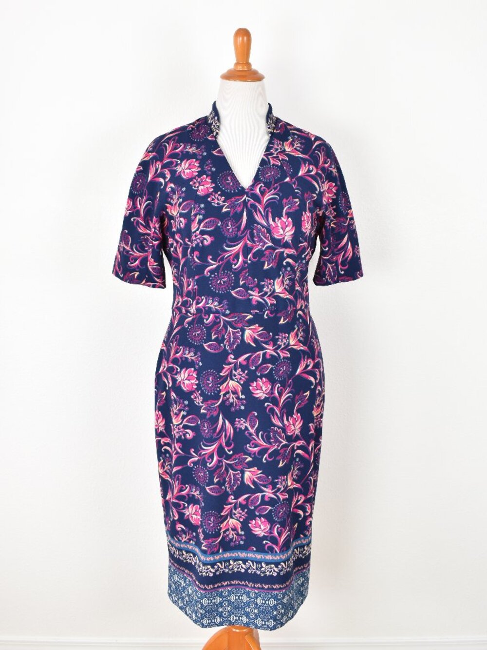 Maggy London Floral Sheath Midi Dress - 14